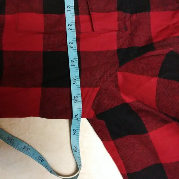 NWT Natural Reflections sherpa lined jacket size XL red & black check - Picture 6 of 16